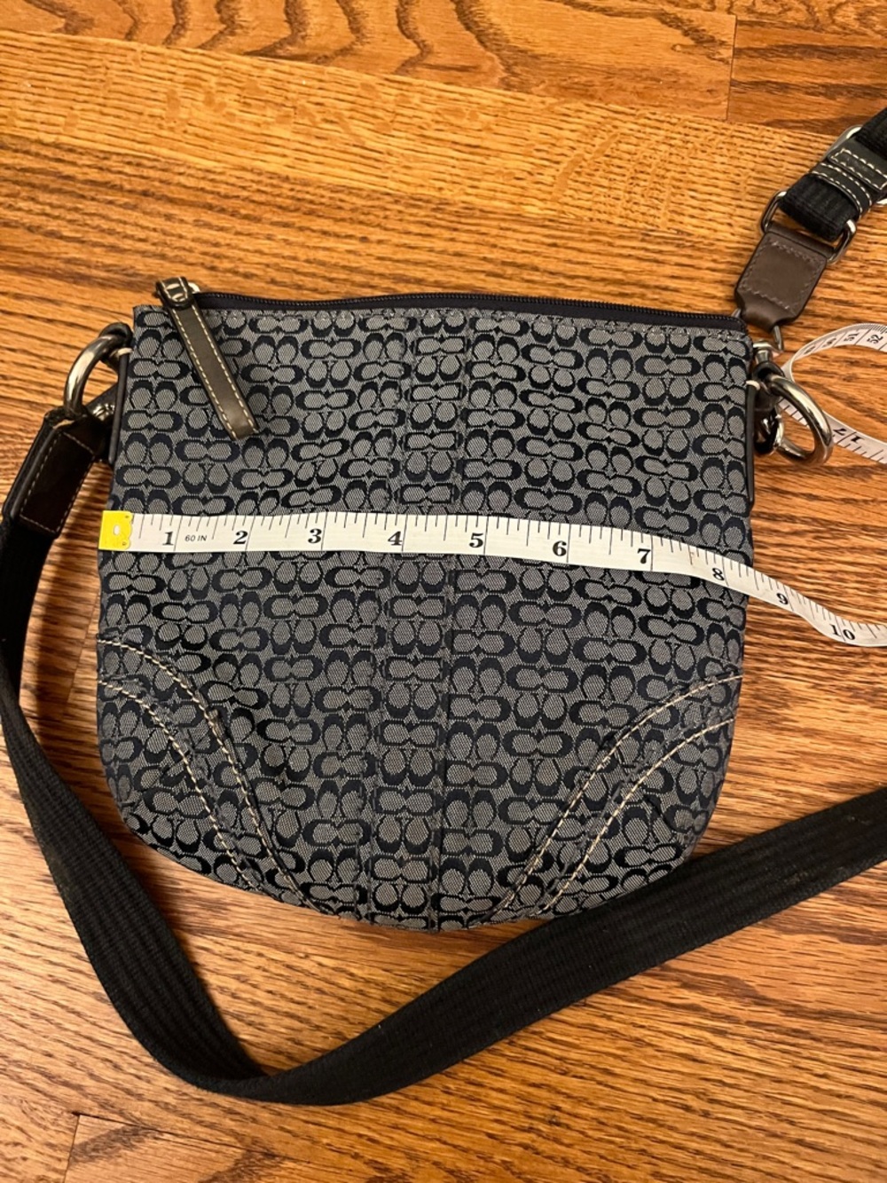 Y2K Coach Soho Mini Signature Bag 44718 Classic Coach Design Navy and Gray COA - Picture 14 of 16